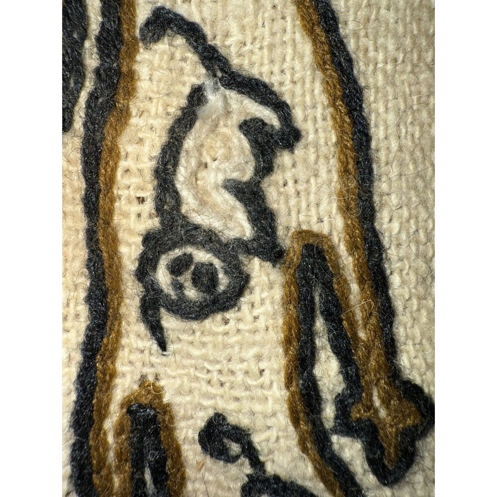 Tribal Textile Wall Art Peruvian Native Original Art Authentic Wool Vintage - Picture 6 of 6